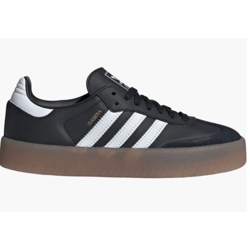 Adidas - Women's - Samba SAMBAE Sneakers - Black White Gold - Size 9